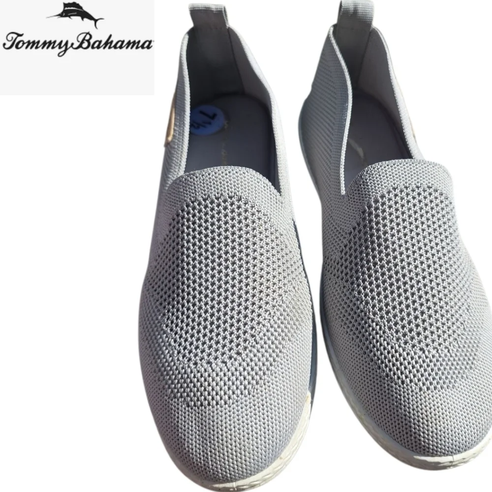 TOMMY BAHAMA Loafer Women’s 7.5 Gray Sunset Mesh Slip On Casual Shoe